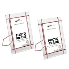 Acrylic Picture Frame 4x6 Inch, Clear Glass Display Stand, Modern Minimalist ...