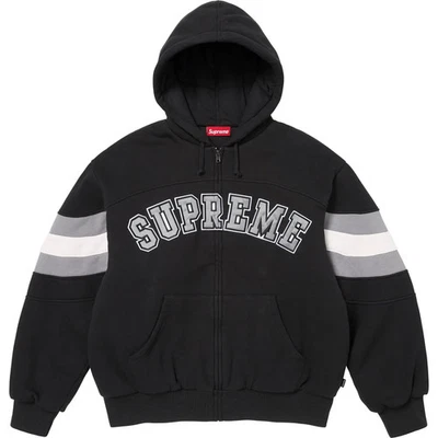 Sweat à capuche noir Supreme Filled Zip Up - Photo 1/4
