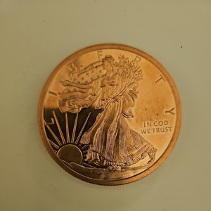 5 oz. 999 Fine Copper Round - Walking Liberty