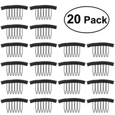 TINKSKY 20pcs New Wig Combs Steel Tooth Comb for Wig Caps Lace steel tooth comb
