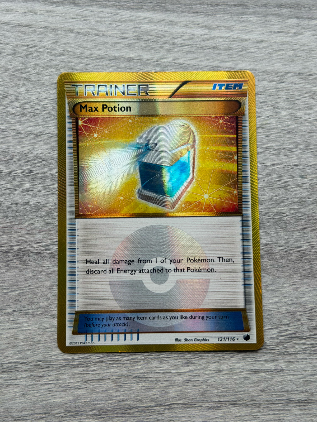 Max Potion 121/116 Plasma Freeze Secret Rare Holo Pokemon Card
