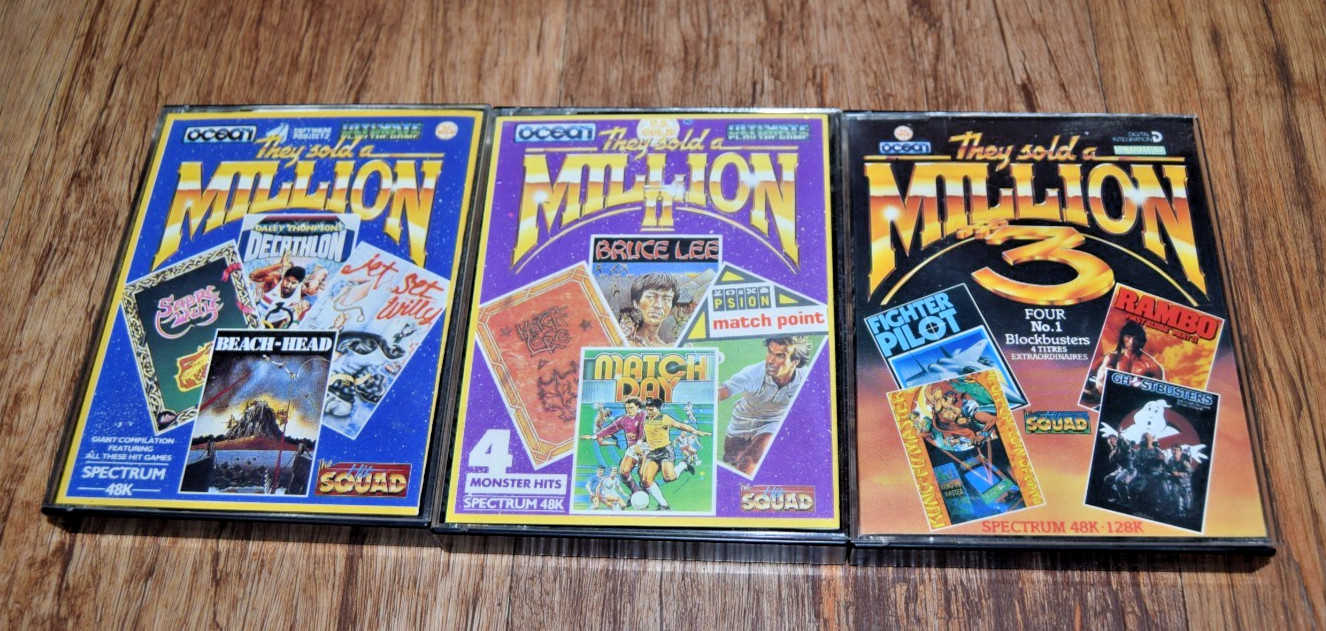 They Sold a Million ZX Spectrum Cassette Games Compilation Pack Retro Vintage
