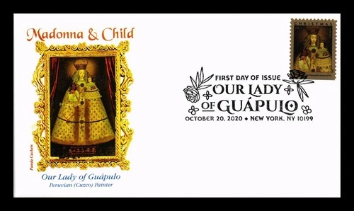 US COVER CHRISTMAS MADONNA AND CHILD OUR LADY OF GUAPULO FDC PANDA CACHET