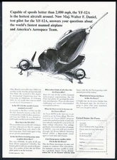 1965 YF-12A plane art USAF U.S Air Force recruitment recruiting vintage print ad