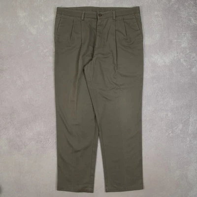 Dockers Vintage 80s Pleated Trousers W40 L32 Men's Green Americana - Image 1 of 4