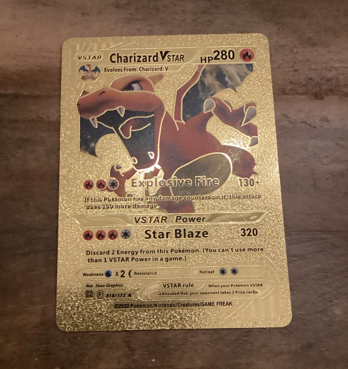 Pokémon Charizard VSTAR A18/172 Full Art Foil Metal 280 HP Pokémon