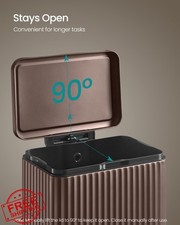 Songmics 13 Gallon Kitchen Trash Can Stainless Steel Pedal Soft Close