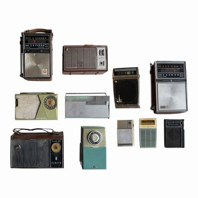 Lot Of 11 Vintage Transistor Radios GE ZENITH RCA Untested For Parts As Is