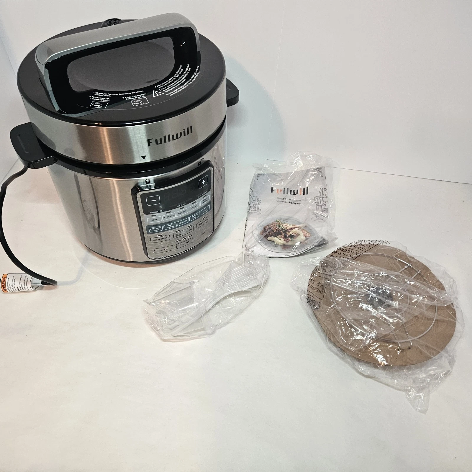Electric Pressure Cooker 6 Quart Fullwill Yld60-100r New Open Box Pressure Cook