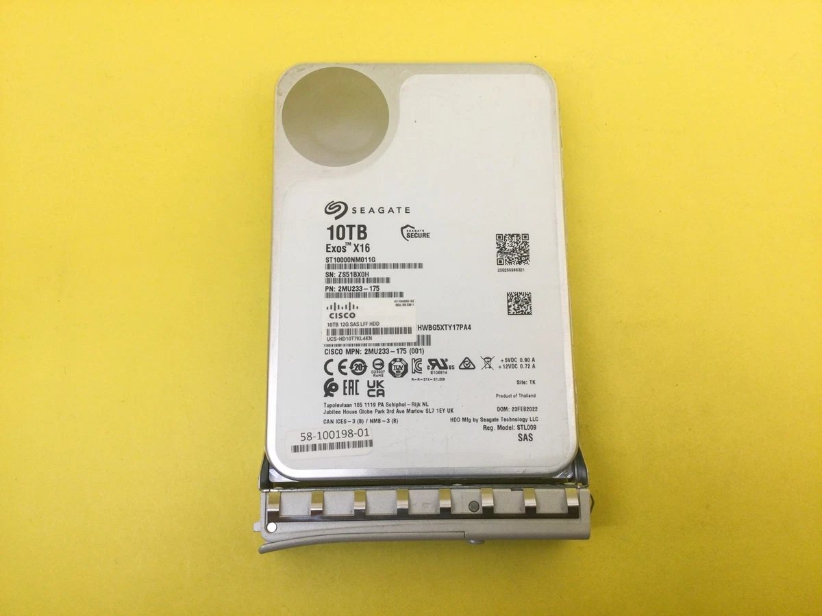 Seagate Exos X16 10TB HDD 開封済未使用品 SAS Seagate Exos X16 10TB 7200 RPM 3.5