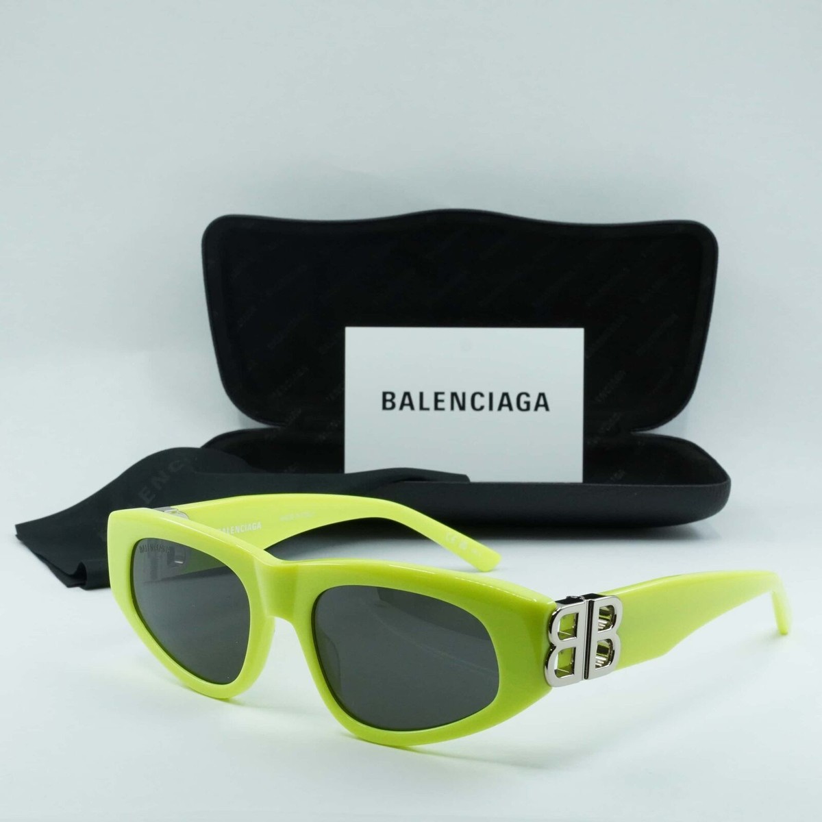 New BALENCIAGA BB0095S 007 Yellow/Grey 53-19-135 Sunglasses  display picture 1
