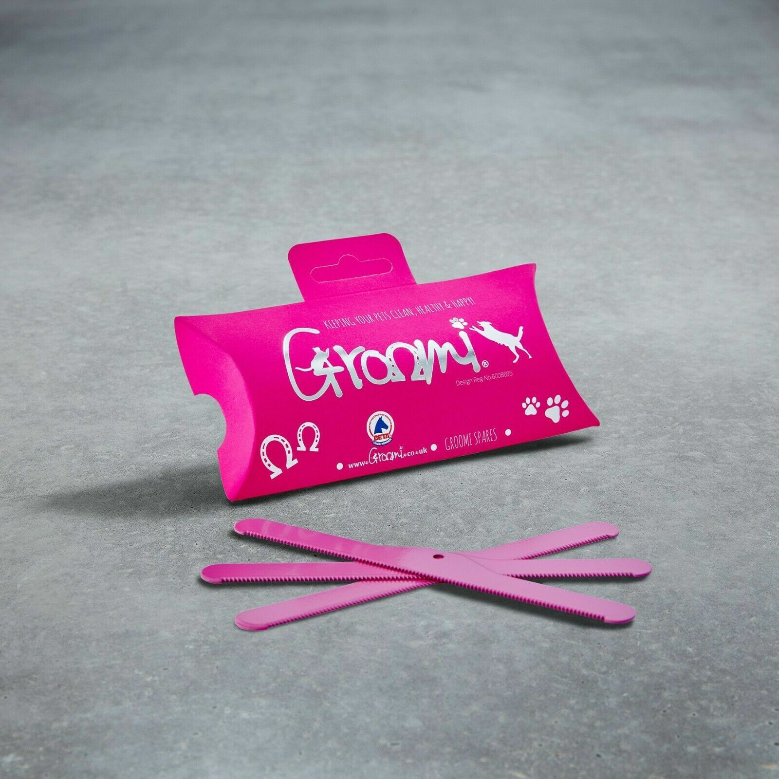 GROOMI Shedding Malting Grooming Brush Blade Tool Horses Dog Cat Black