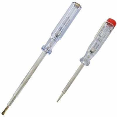Voltage Tester Screwdriver Electricians Test Marksman 100-250V 2pc