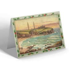 CHRISTMAS CARD Vintage Cornwall - Marconi Telegraph Station & Poldhu Hotel