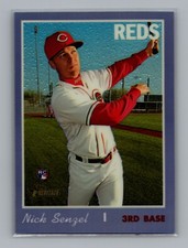 2019 Topps Heritage #THC-507 Nick Senzel RC Purple Refractor Cincinnati Reds