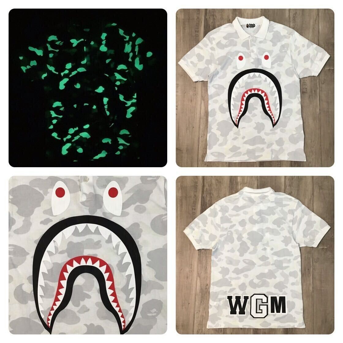 トップス A BATHING APE 1ST CAMO SHARK POLO L BAPE 1st Camo Shark Polo Yellow Men's - SS21 - US
