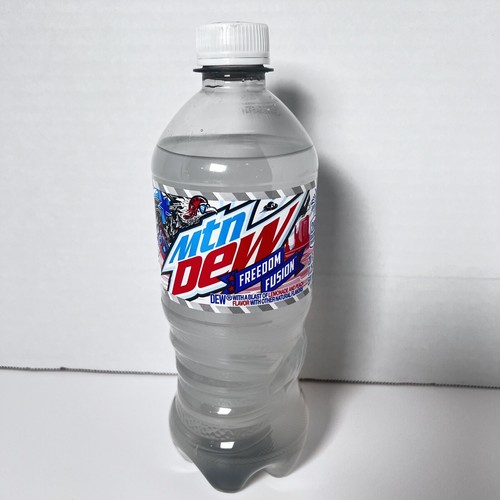 NEW MTN DEW FREEDOM FUSION LEMONADE AND PEACH FLAVOR SODA 2 - 20 FLOZ BOTTLES - Picture 2 of 9