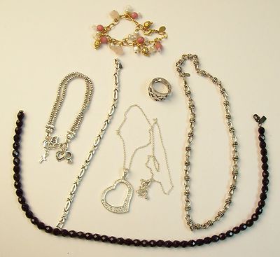 Lot Vintage PREMIER DESIGNS Glitzy Jewelry Necklaces Bracelets - Main Image