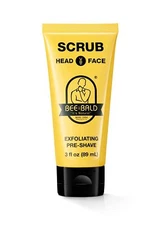 BEE BALD SCRUB Exfoliating Pre-Shave deep cleans and removes pore clogging dirt
