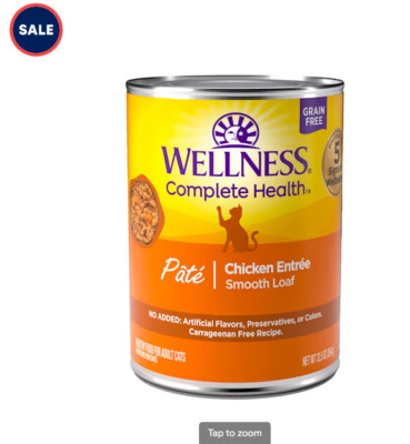 Natural Grain Free Chicken Pate Wet Cat Food, 12.5 oz., Case of 12