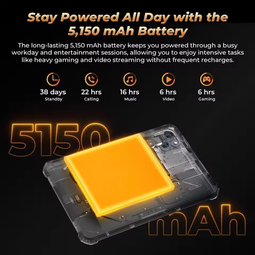 Global Version 8 inch Oukitel RT3 Pro Rugged Tablet PC 5150mAh 16GB+128GB 16MP - Picture 8 of 19