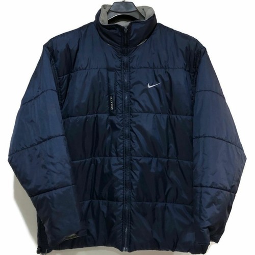 NIKE REVERSIBLE PUFFER JACKET. NAVY AND 