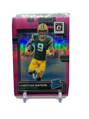 Christian Watson 2022 Donruss Optic Pink Prizm Rated Rookie #219