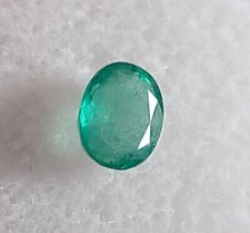 EMERALD .42 CARAT NATURAL COLOMBIAN EMERALD LOOSE STONE OVAL CUT GEMSTONE