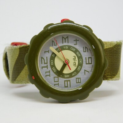 Flik Flak Swiss Made Nylon Band Quartz Analog Kids Watch New Battery