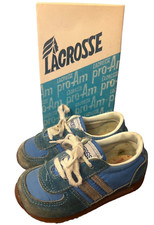 Vintage Kids Shoes Lacrosse Size 7 With Original Box Blue Lace Up Childs 75537