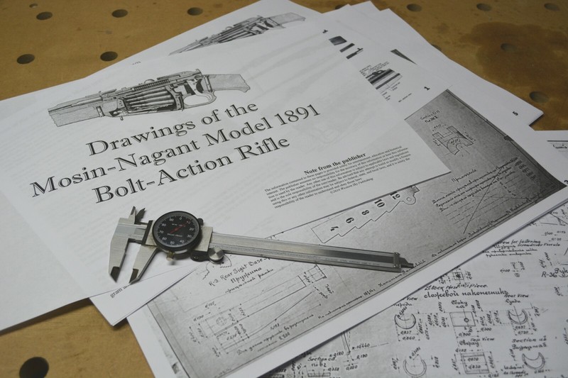 Mosin-Nagant 1891 M91 30 Drawings Blueprints!