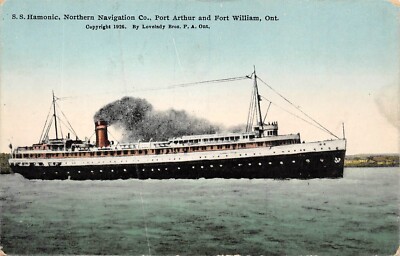 #H2105      SHIP     POSTCARD,  S.S.  '' HAMONIC ''