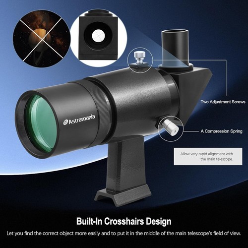 Fully Multi-Coated 9x50 Finderscope - Compatible with Major Telescope Brands - Picture 8 of 9