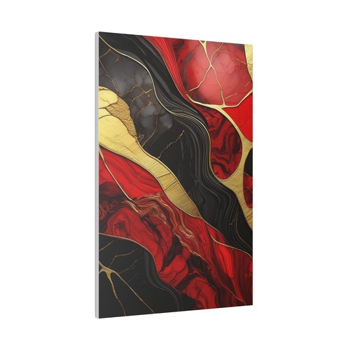 Wall Decor - Giclee Poster Art Print Brick Red Pattern Black and Gold Marble - Picture 9 of 10
