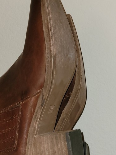 Frye Brown Leather Zip Ankle Boots - Picture 8 of 11