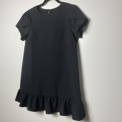 Vestido con dobladillo con volantes pequeño negro sin marca talla L - Imagen 2 de 5