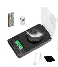 Digital Milligram Scale 50g/.001g Lab Balance Diamond Gold Weighing Pans LCD New