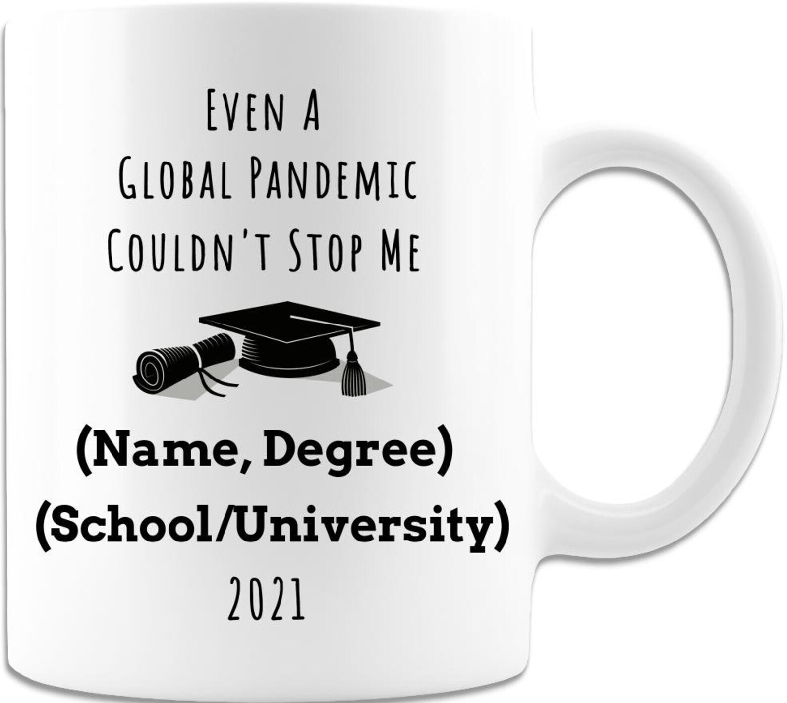 Even A Global Pandemic Couldn't Stop Me Mug Senior 2021 Mug College Graduation