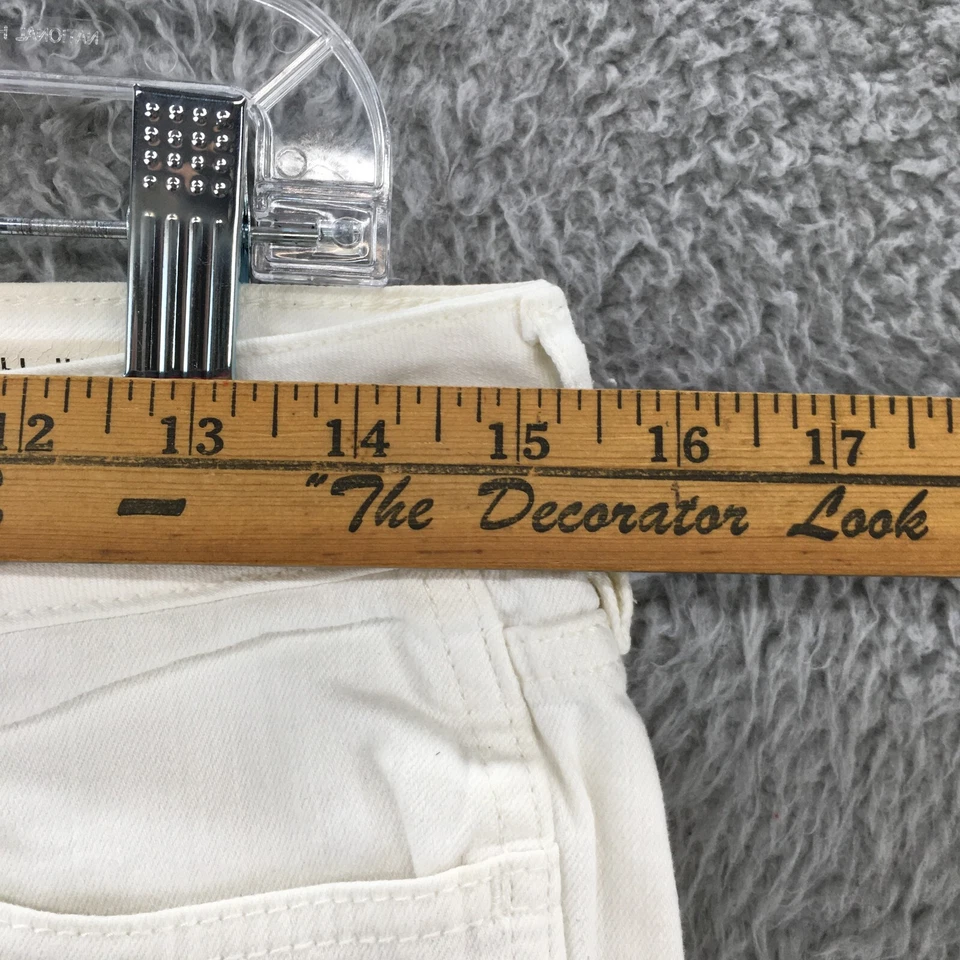 Pantalones Cortos Enrollables Chinos Bullhead Denim Co. Para Mujer 5 Blancos Tiro Bajo 5 Bolsillos Cremallera Mosca Foto 4 de 4