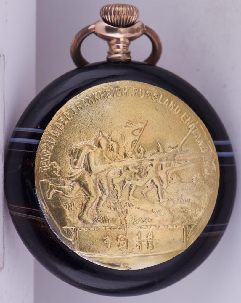 Antique WWI German Officer's Award Zenith Pocket Watch-Agate