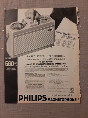 Affiche publicitaire ancienne, Philips Télévision, 1961 - Collection