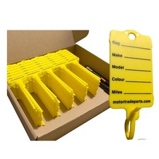 Car Keyrings Key Ring Tags - Yellow
