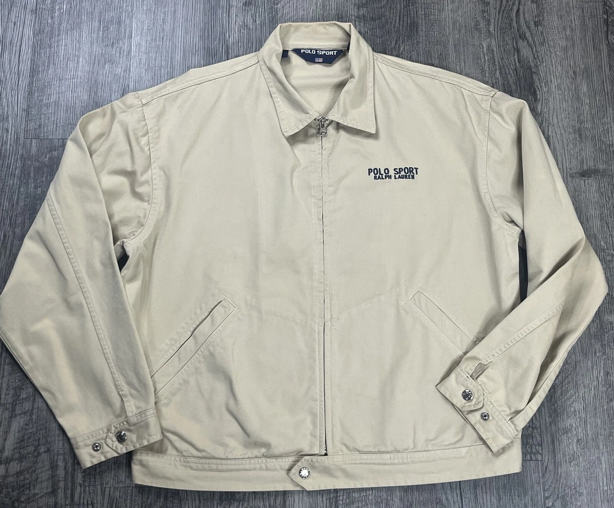Vintage Polo Sport Ralph Lauren Harrington Jacket Size L Beige