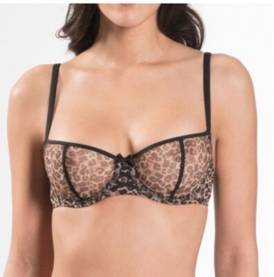 soutien gorge balconnet sexy AUBADE Nudessence Fauve Léopard T Fr 85B/eur 70B/