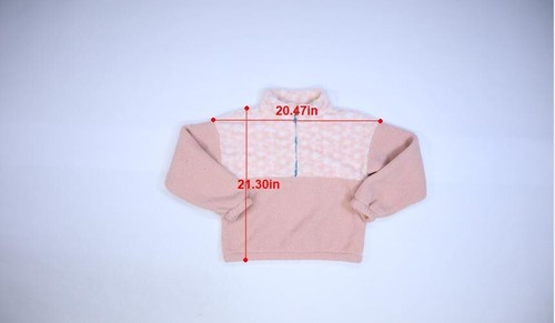 Love Glam Girl Celine Half Zip Sherpa Pullover Light Pink Jacket Girls Large - Picture 4 of 11