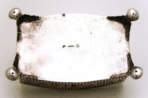 Solid Silver Etrog Sugar Box with Lock Strawberry Finial Breslau Wroclaw Poland - Picture 11 of 13