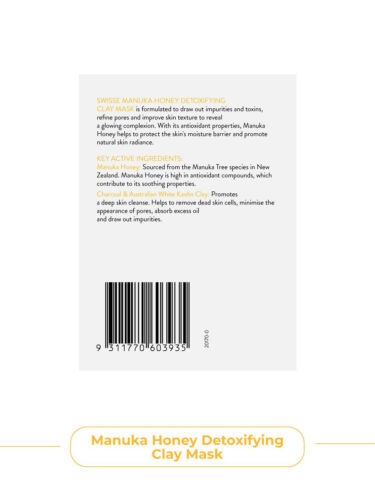 2 x Swisse Manuka Honey Detoxifying Clay Face Mask Charcoal & White Kaolin 70g - Picture 11 of 12