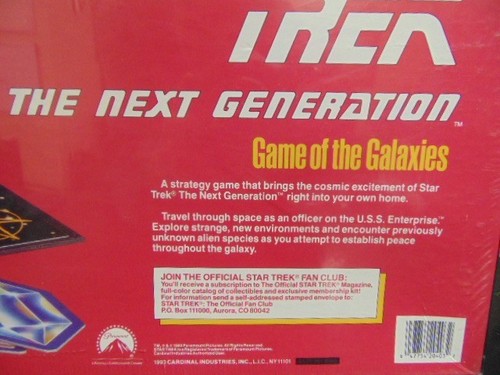 Cardinal Star Trek Game of the Galaxies 1993 ~ ¡NUEVO! Envío gratuito MS45x - Imagen 3 de 3