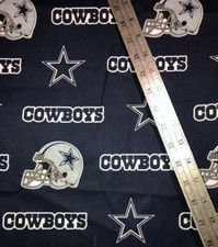 NFL Dallas Cowboys Cotton Fabric 1/2 Yard 18 By 58 New