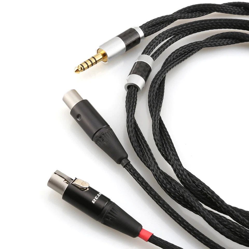 Optional Plug to 4pin Mini XLR Silver Plated Headphone Upgrade Cable for Audeze - Image 3 of 4